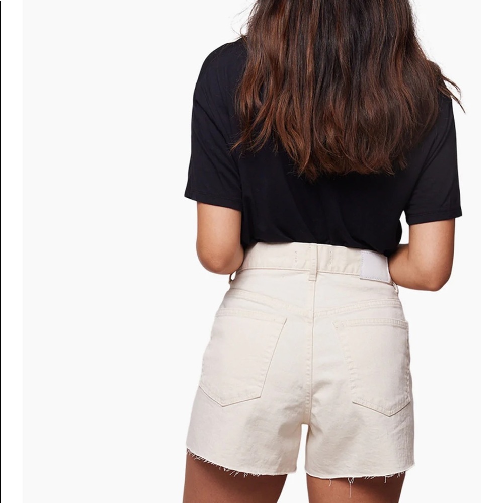 White Denim Shorts Size 31
